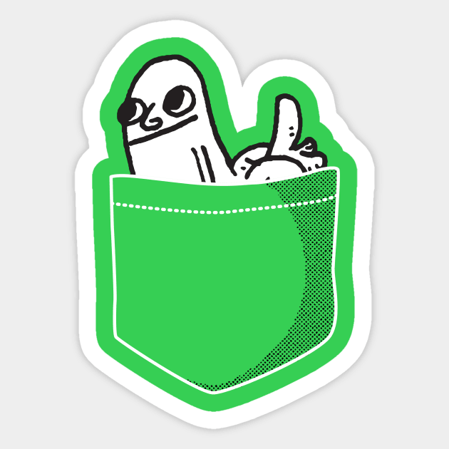 Pocket Dick Butt Sticker by dumbshirts